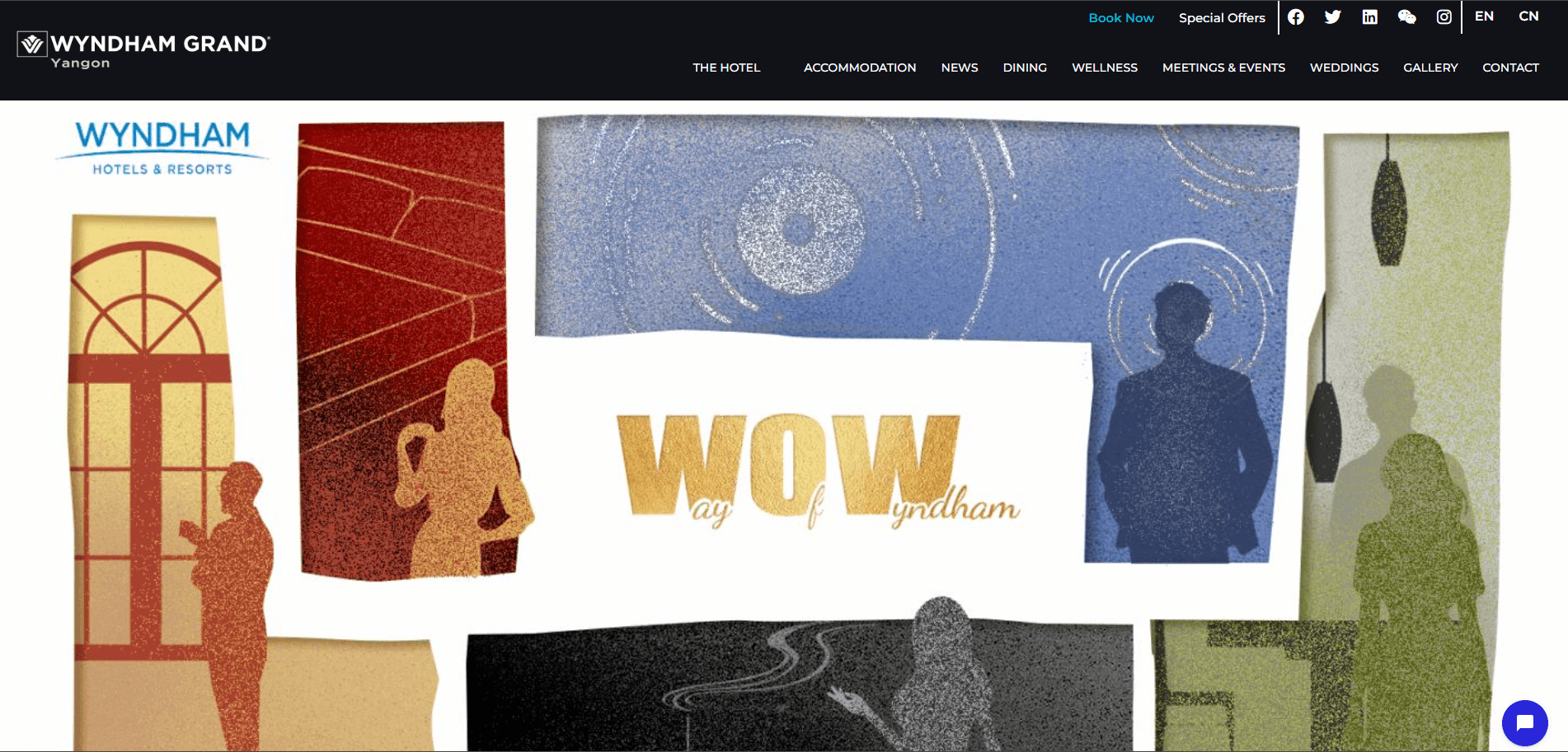 Wyndham Grand Yangon hotel website homepage